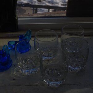 Five Bormioli Rocco Galassia Glasses Made In Italy